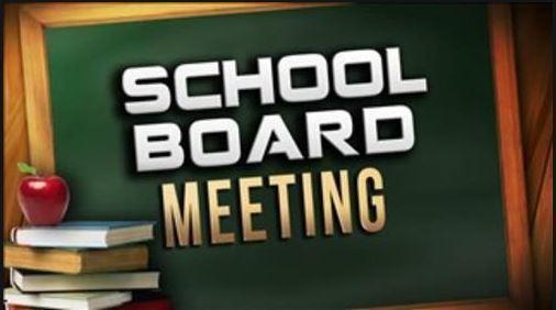 School Board Meeting sign