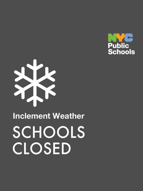 schools closed poster