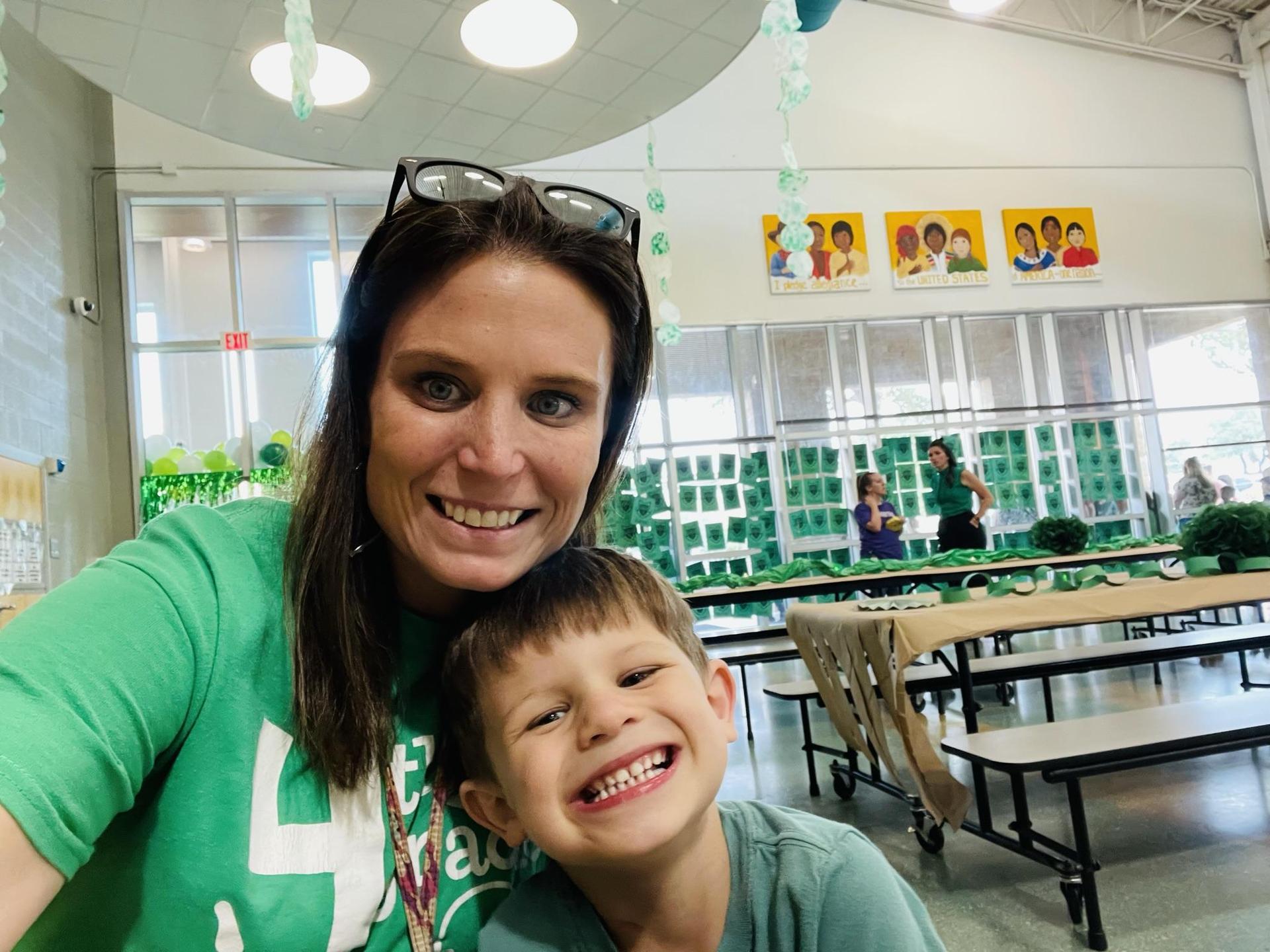 My son and I at the Den celebration!
