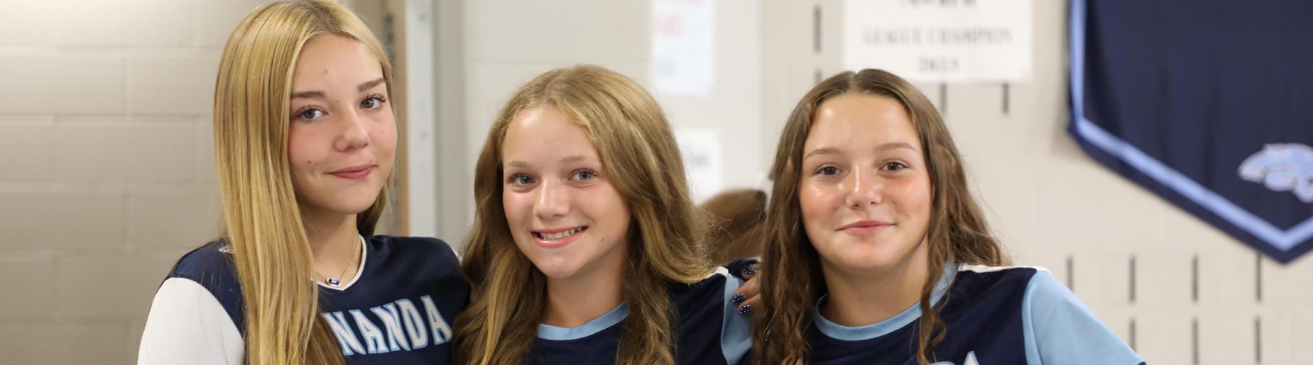 soccer girls on media day