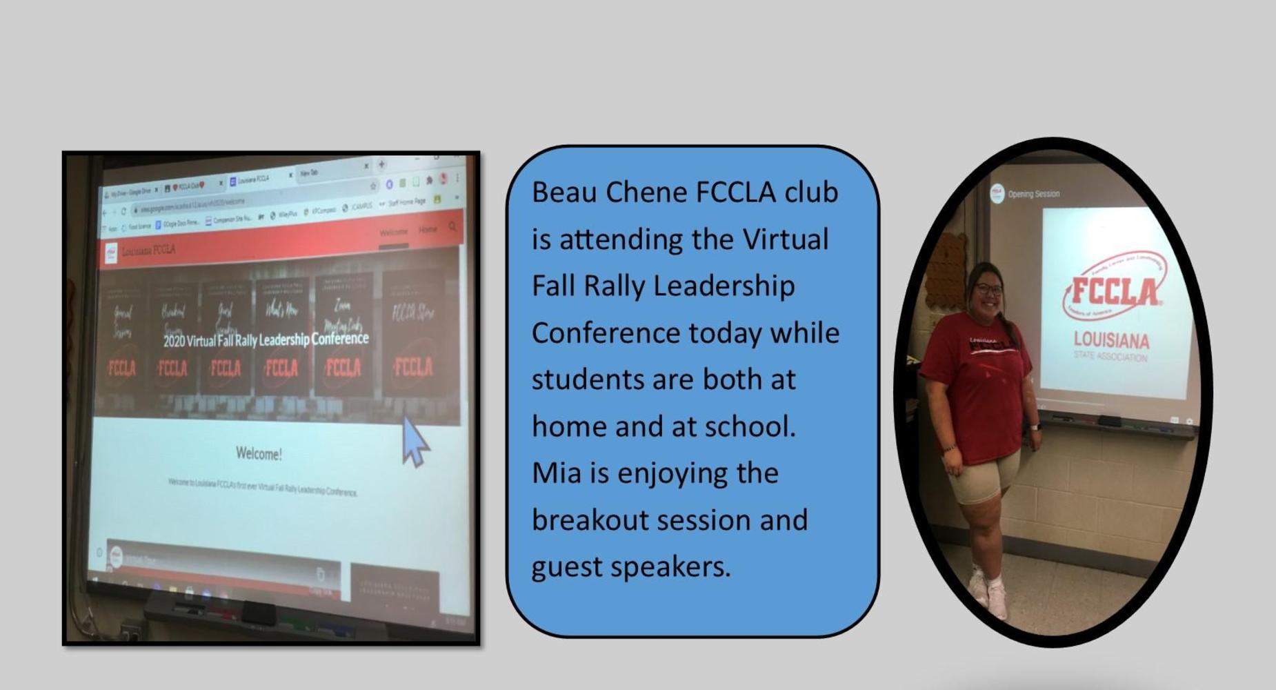 Virtual Fall Leadership Rally held at Beau Chene High School