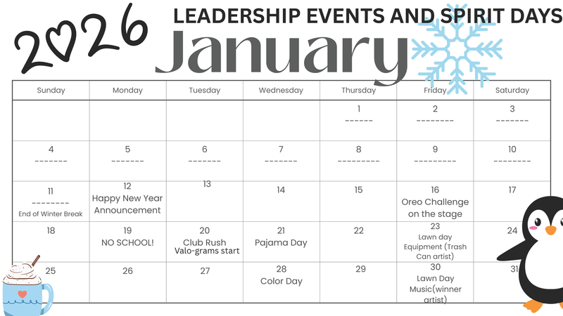 January Leadership Calendar