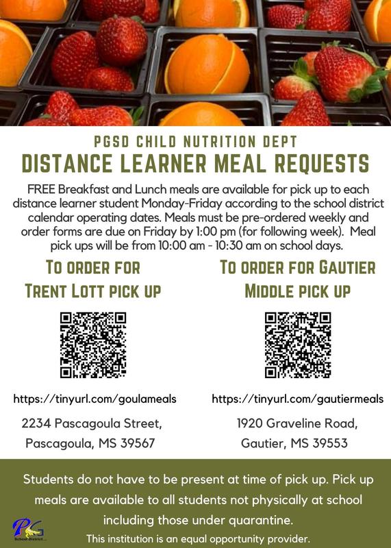 Distance Learner Meal Requests