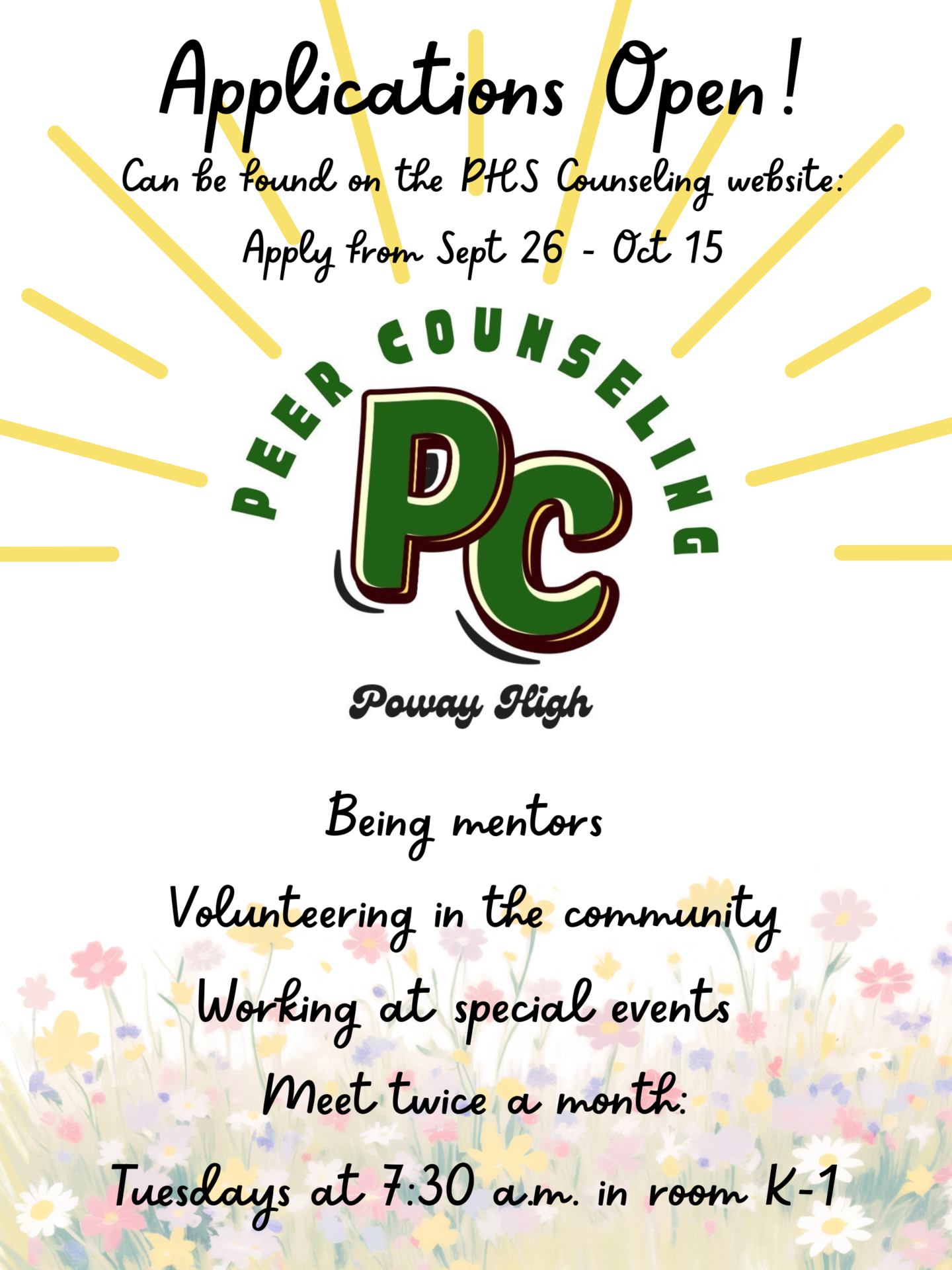 peer counseling flyer