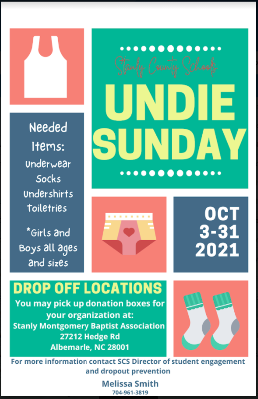 Attention Colt Community! Stanly County Schools Undie Sunday Featured Photo
