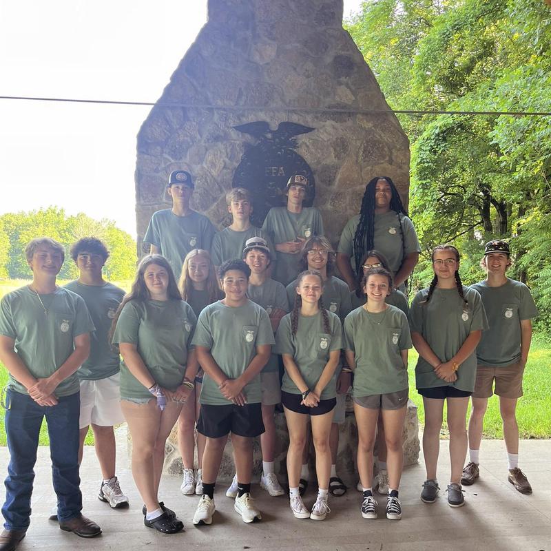 Members of the Smyrna High School FFA program at a summer conference.