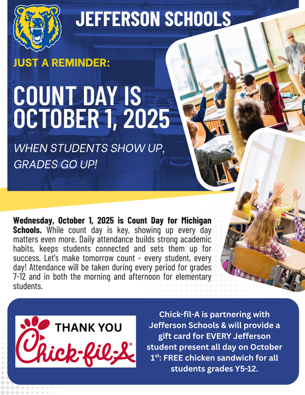 Count Day - Wednesday, October 1, 2025
