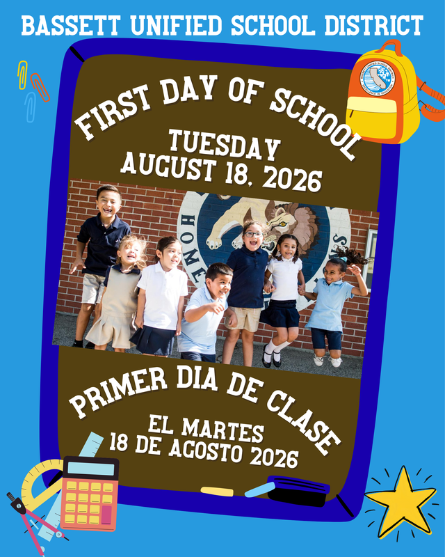 Back to School - First Day of School is August 18, 2026