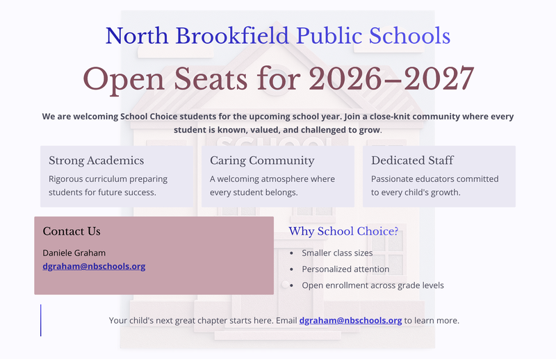 School enrollment announcement banner