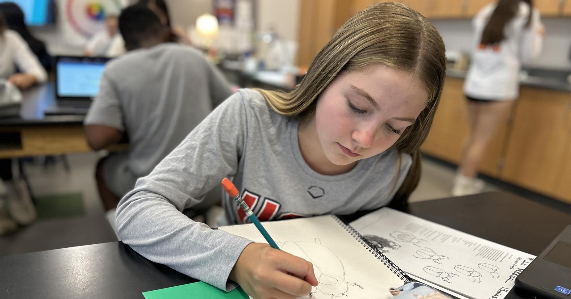 Girl Drawing