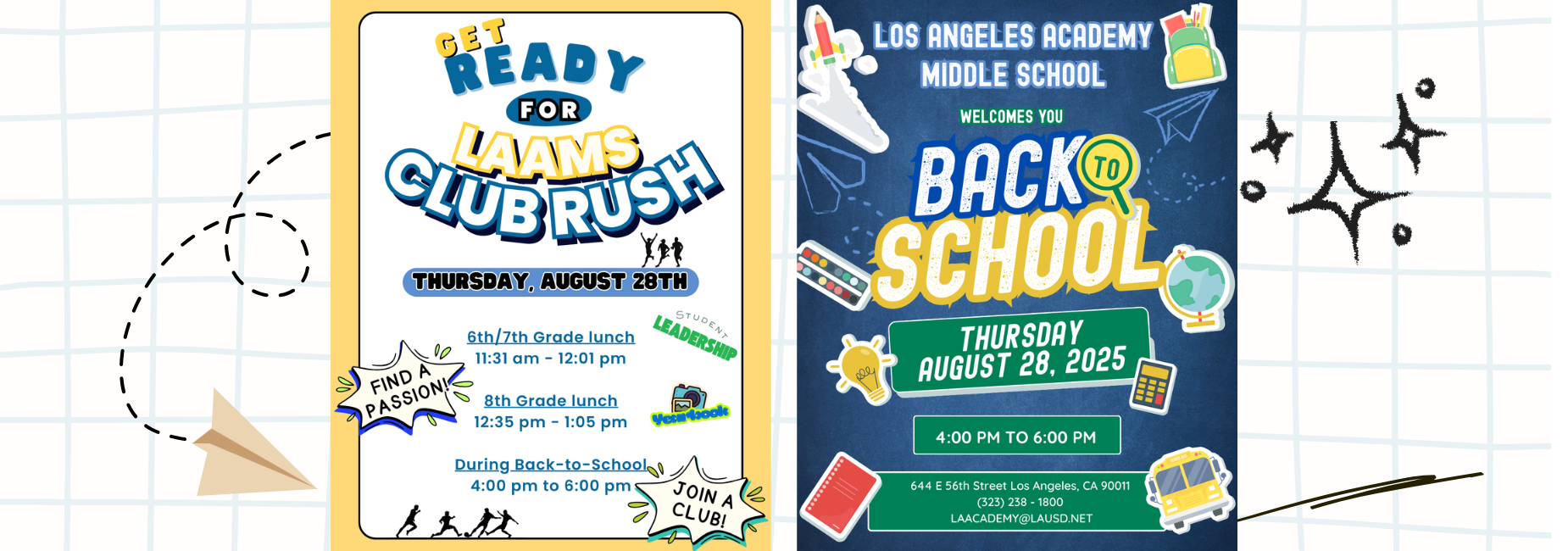 Clubs and Back to school