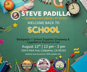 Senator Padilla's Back to School Event