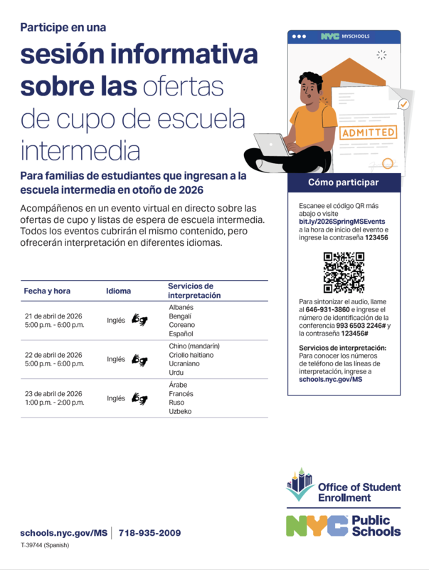 Middle School Offer (Spanish)