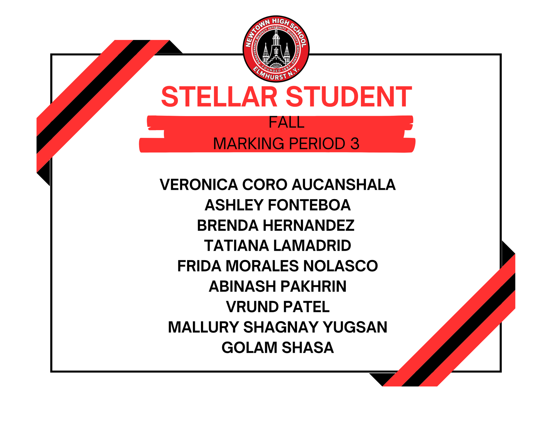 fall period of 3rd marking student stellar