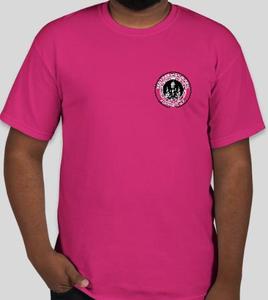 Pink breast cancer awareness shirt. (Front) Newtown logo.