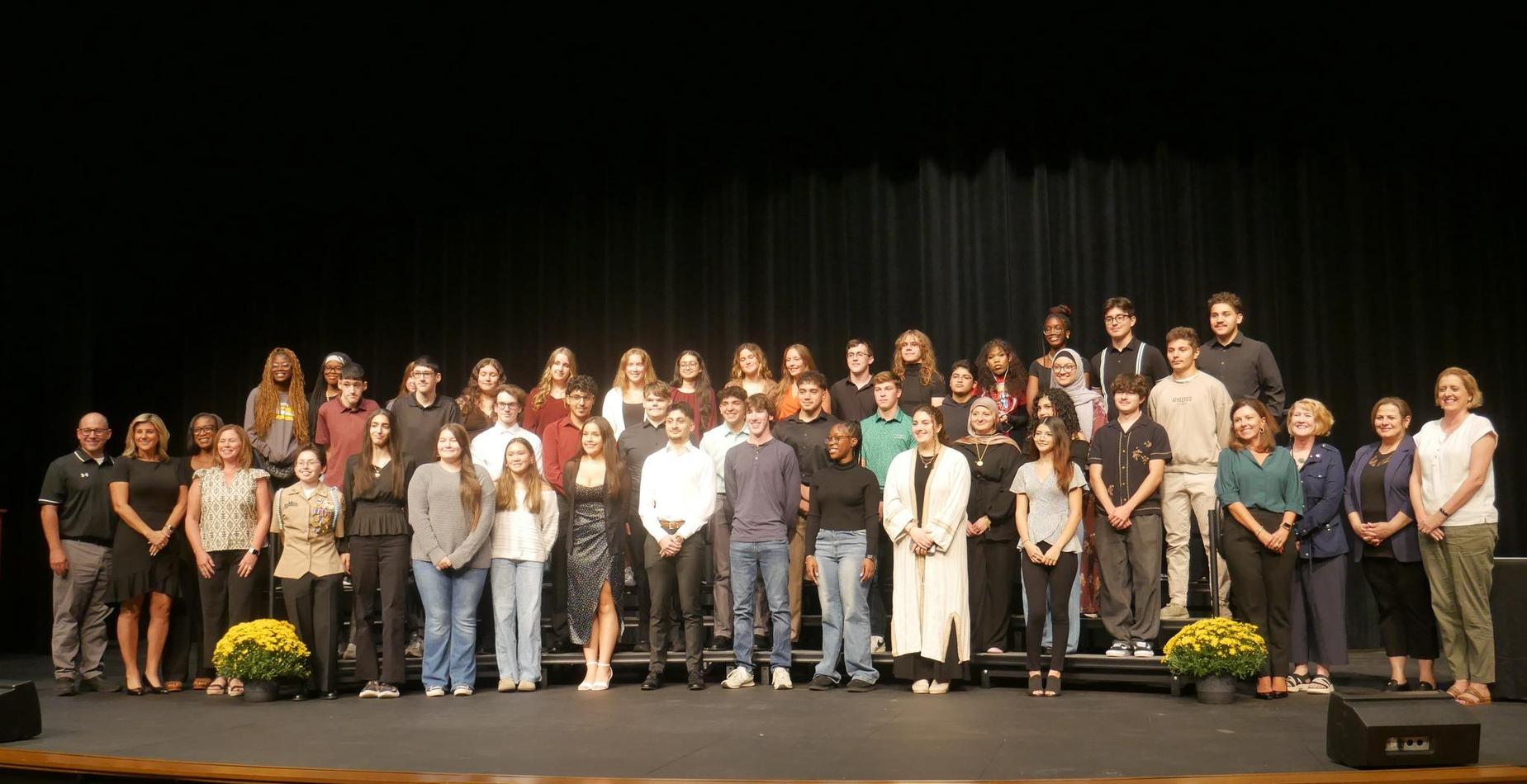 Group photo of students and teachers