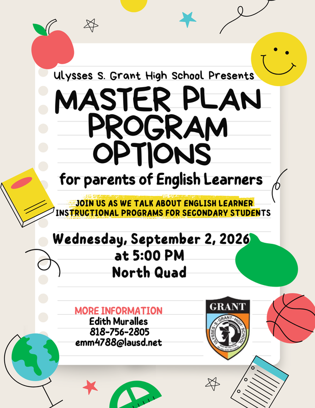 Master Plan Program Options for Parents of English Learners | Sept. 2, 2026 at 5:00 pm Featured Photo