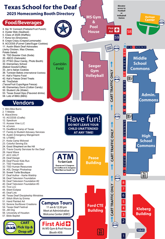 Homecoming Booth Map