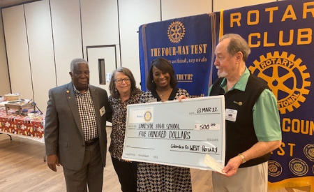 LHS receiving Rotary Club donation