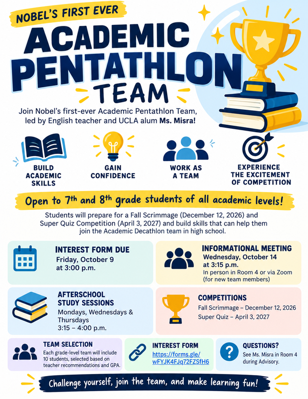 Academic Pentathlon Team