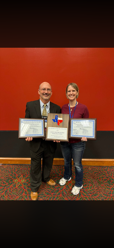 Mrs. Johnson accepting our ATSSB award.