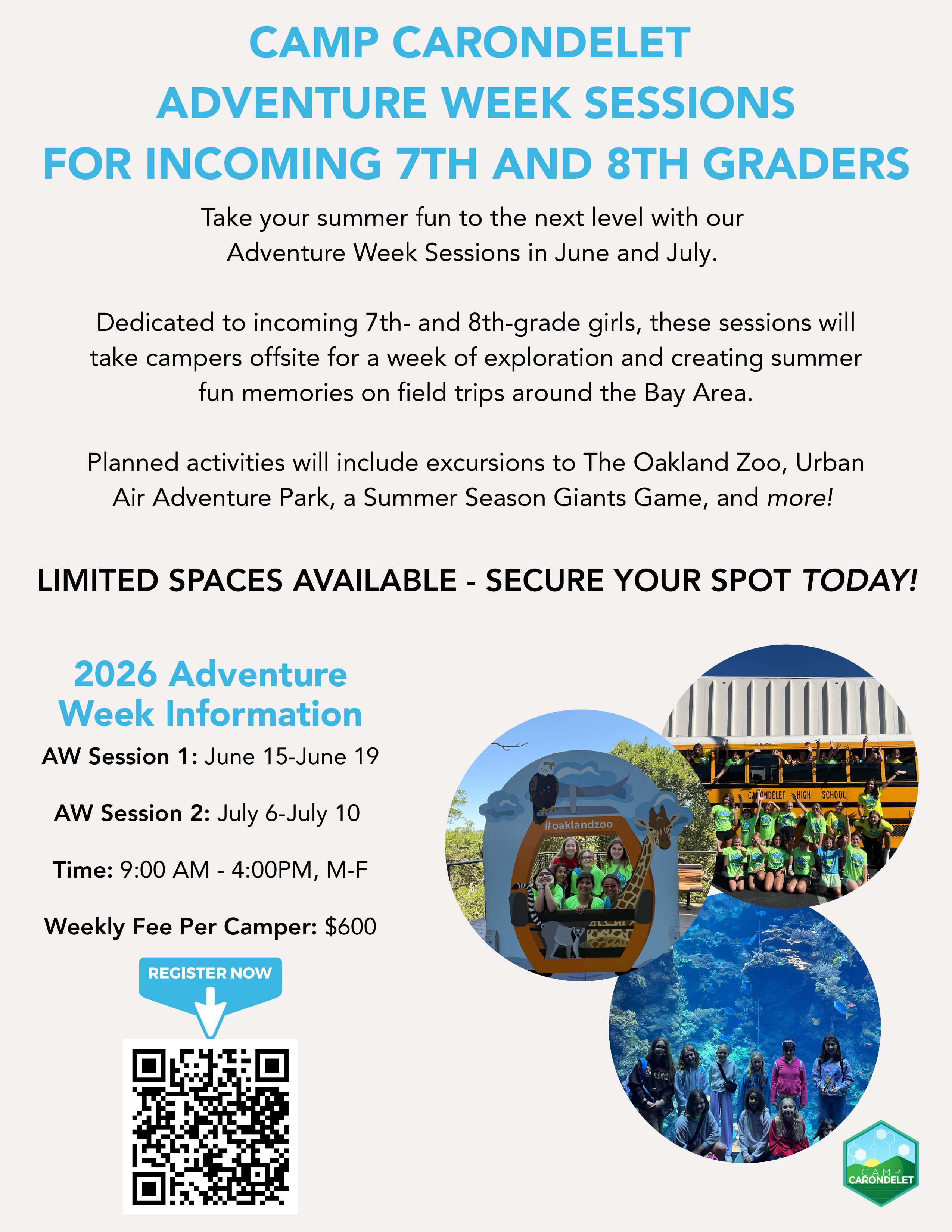 Camp Carondelet: Adventure Week 2026