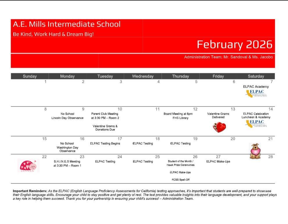Feb Calendar