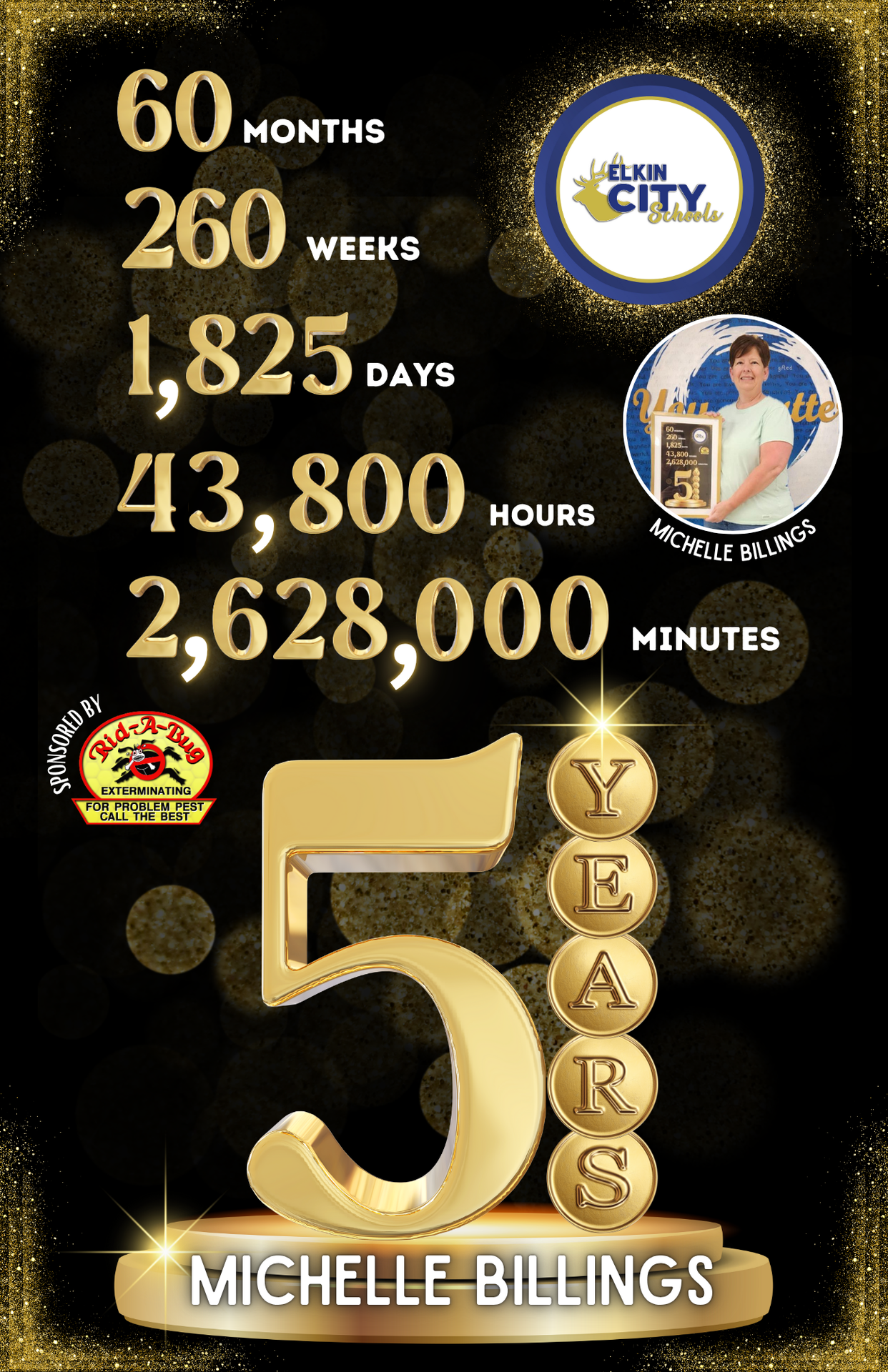 Years of service graphic - 5 year Michelle Billings