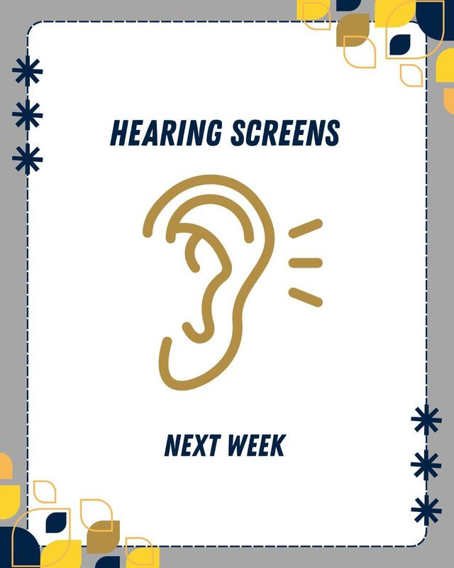 Hearing Screens Next Week