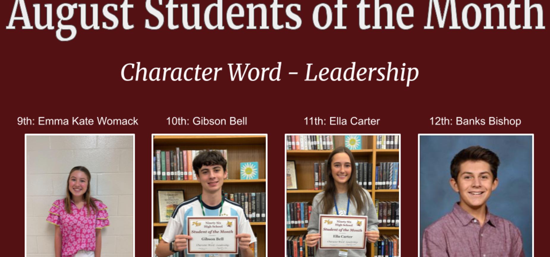 students of the month