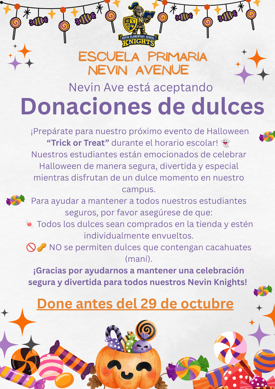 Donacion de Dulces - Nevin Trick or Treat
