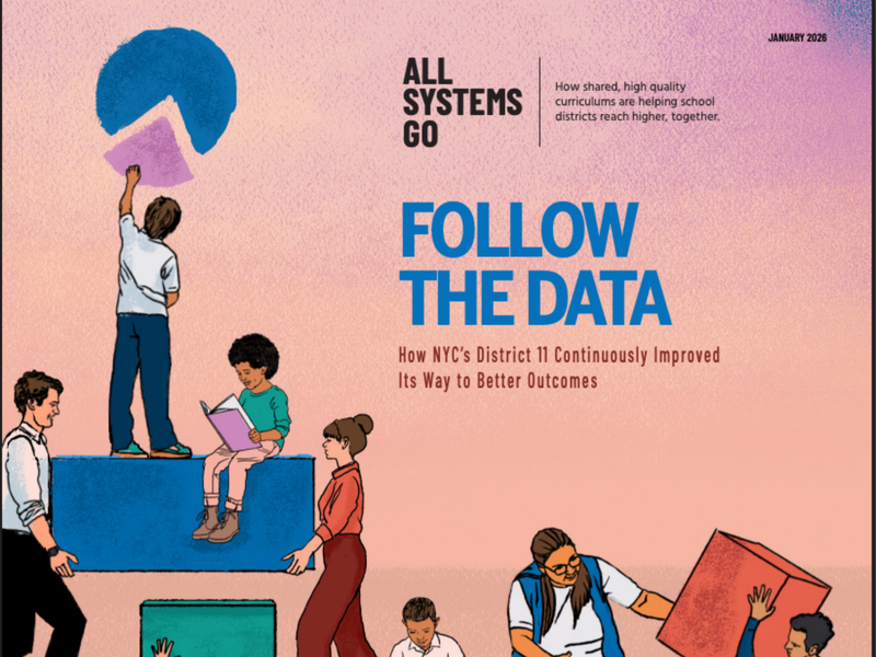 Cover of the “Follow the Data” case study on District 11’s school improvement efforts