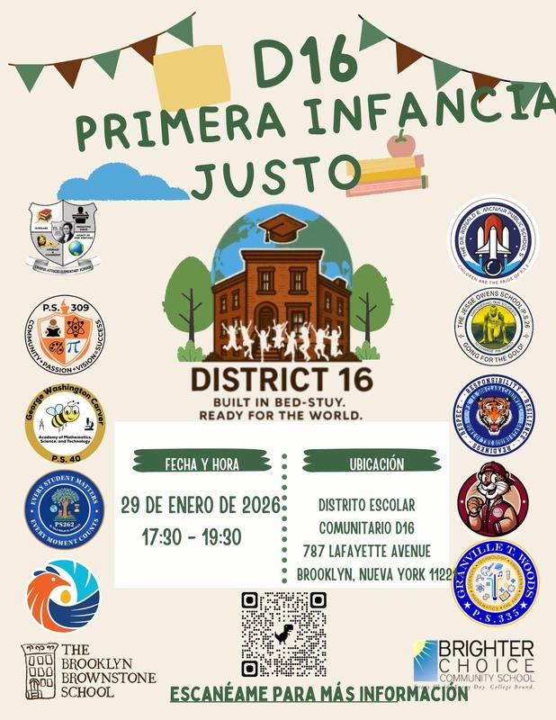 D16 Early Childhood flyer. January 29th, 2026. - Spanish
