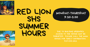 Senior High Summer Hours 7:30-3 Monday thru Thursday