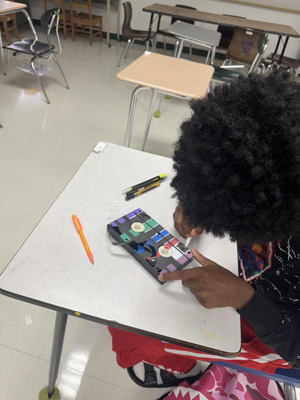 Student painting VHS tape