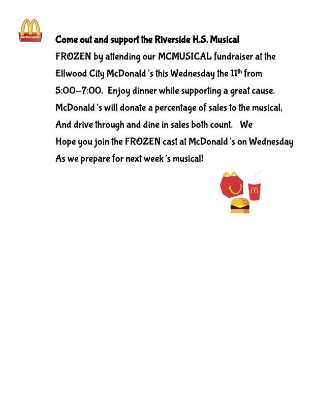 H.S. Musical FROZEN McMusical Fundraiser