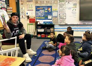 Xavian Colon reading aloud to our Gators