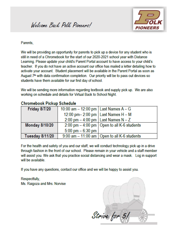 Chromebook Pickup Schedule Flyer