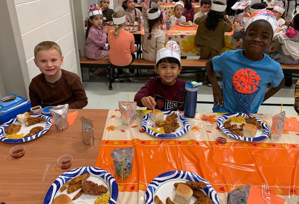 First grade Thanksgiving Feast