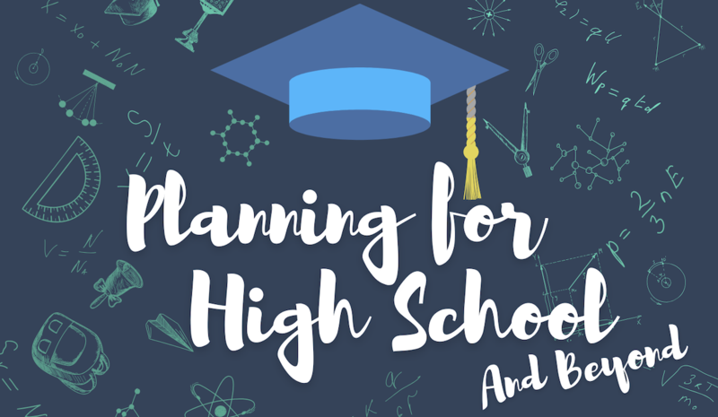blue background with graduation cap