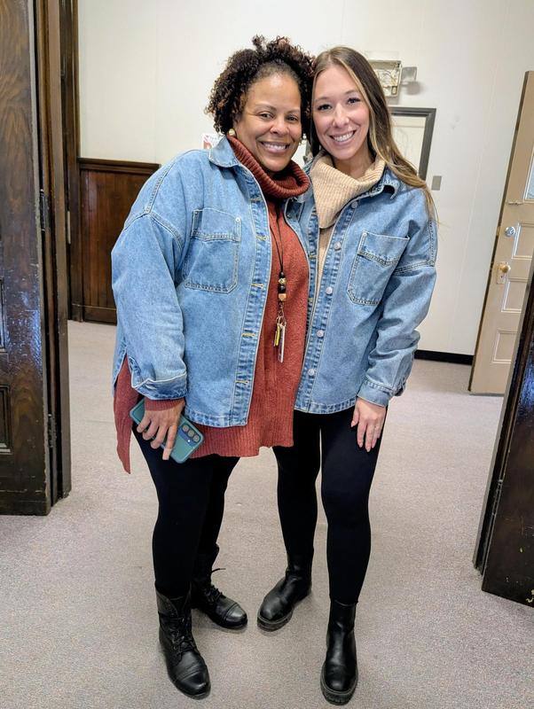 Ms. Anderson and Ms. Donato twin for the day