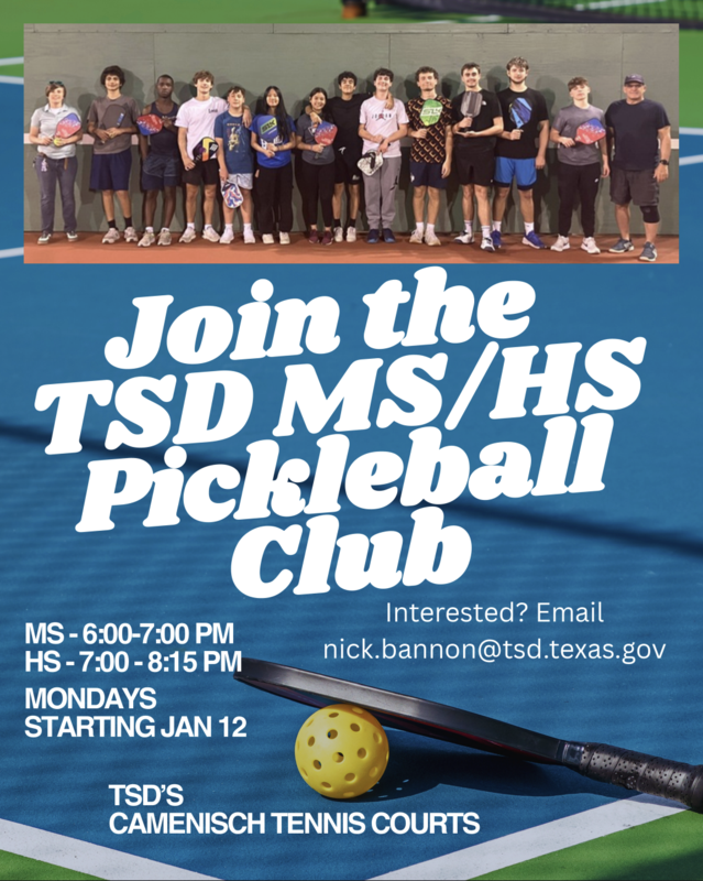 Join the TSD MS/HS Pickleball Club