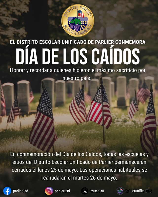 Memorial Day Flyer (Spanish)