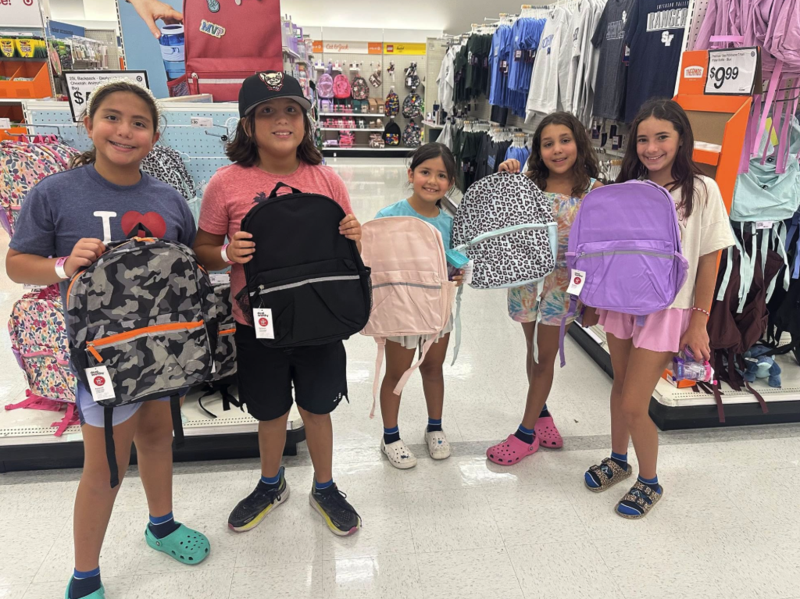 Indian Springs ES students donate backpacks