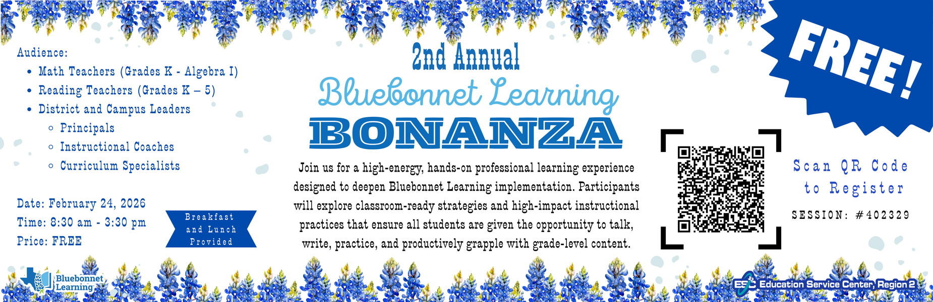2nd Annual Bluebonnet Learning Bonanza