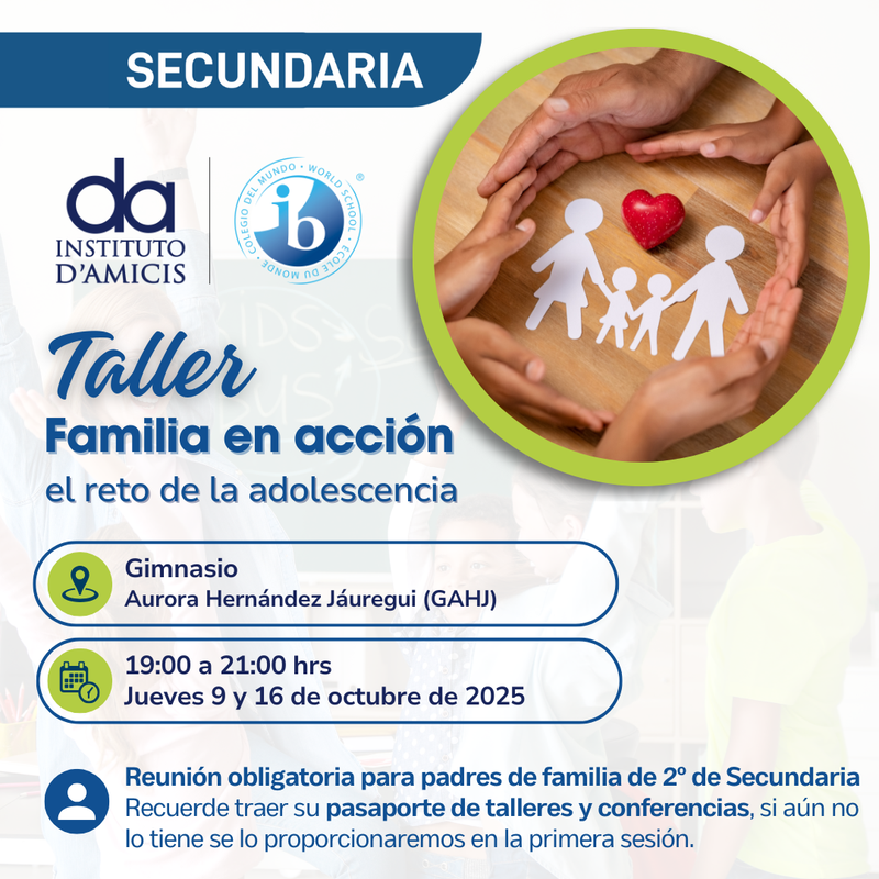 Taller "Familia en acción, el reto de la adolescencia"
