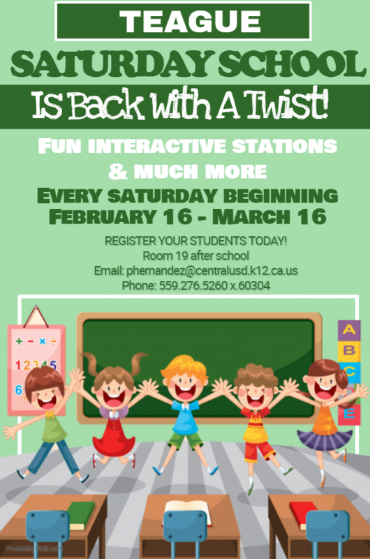 Saturday School Flyer