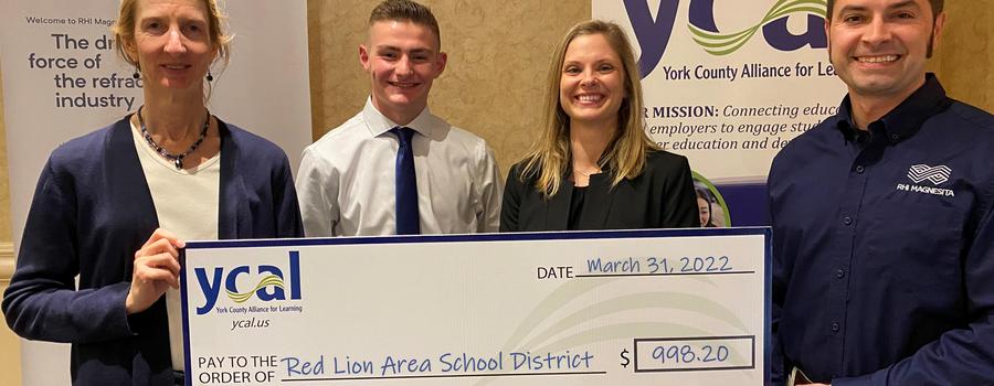 YCAL Innovations Grant check presentation