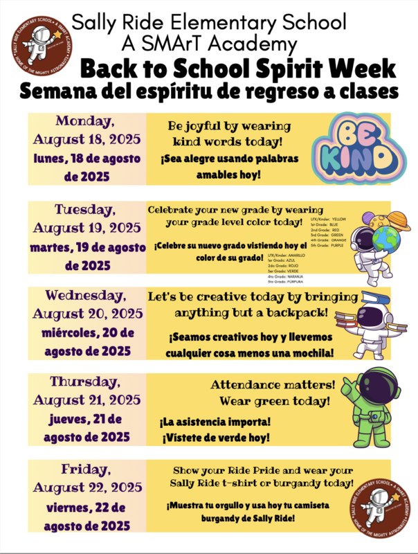 Spirit Week Flyer
