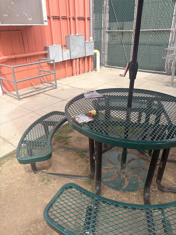 Trash left on table